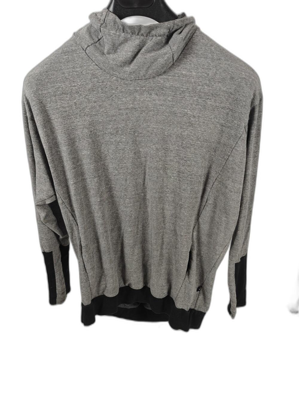 Womens Terez French Terry Hoodie Gray Black Size Large